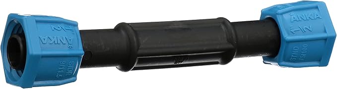 Watts 88005243 Anka (ASC12) High Pressure Poly-Pipe Straight Coupling Insert Fitting, 1/2", Black and Blue (Pack of 2)