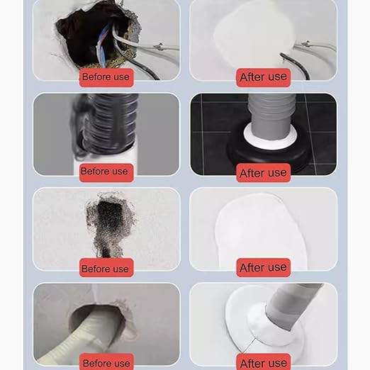 8-Pack 240 Grams in Total White Seal Putty Waterproof Duct Seal Repair Sealing Clay, Quick Mending Mud for Drain Connection,Air Conditioning Hole, Wall Hole