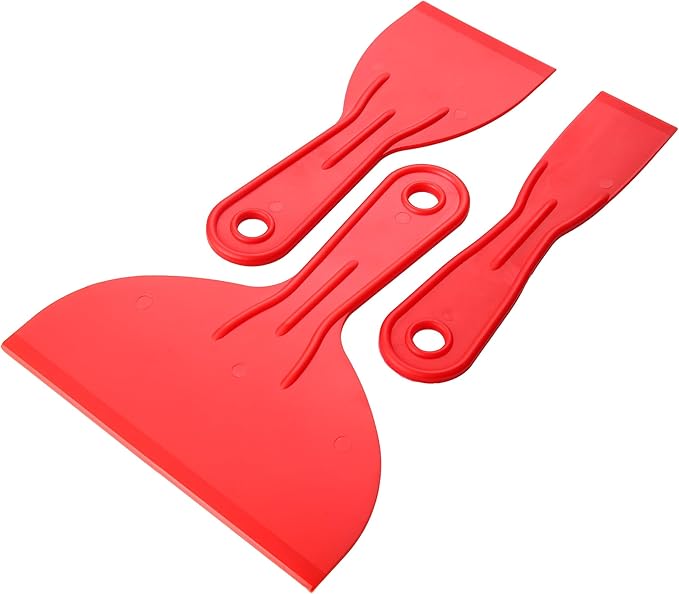 3 Pcs Putty Knife,Flexible Plastic Paint Scraper Tool for Spackling,Spreader, Spackle, Putty Knife Scraper, Tamale Spreader Tool 3-Pack: 1-1/2", 3", 6", 3 Pcs Putty Knife