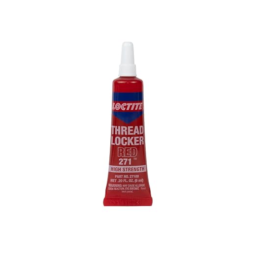 Loctite Threadlocker Red 271 Red, 0.2 fl oz, 12, Tube