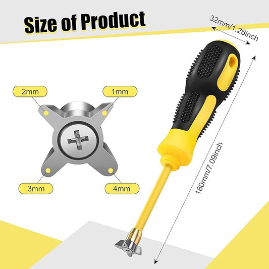 Zhengmy Grout Removal Tool 4 in 1 Grout Scraper Cleaning Remover Tool Scraper Cemented Carbide Alloy Head Tile Removal Caulking Cleaner for Floor Ceramic Tile Gaps