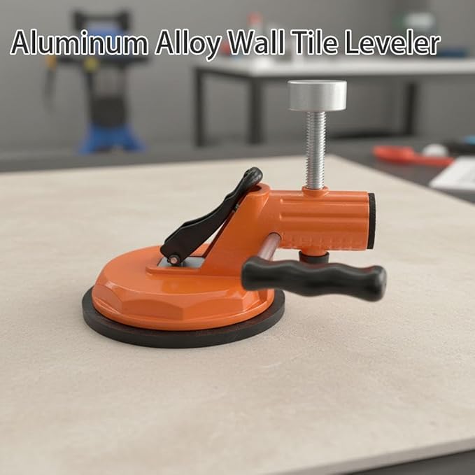 Floor Gap Fixer Tool,Laminate Flooring Tools with Enhanced Vacuum Suction Cup,Tile Countertop Installation Tool,Heavy Duty Plank Grabber for Glass Stone Slab Vinyl Flooring Gap Repair (Orange 2pcs)