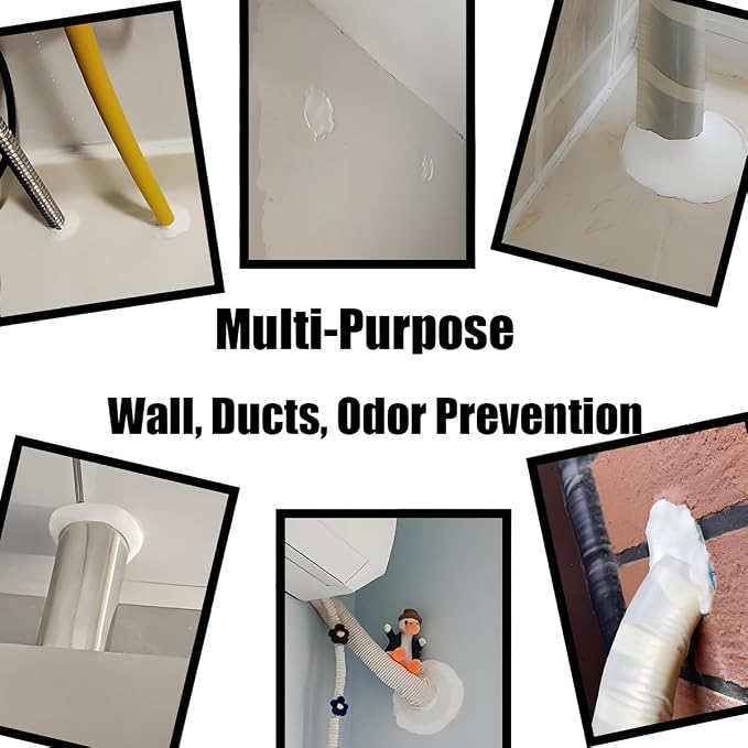 10 Pack Waterproof Sealant Mastic – Quick Repair Sealing Clay for Wall Holes, Drain Connections, Air Conditioning Ducts, Strong Waterproof Putty for Home & Professional Repairs (10 Pack - 0.71 oz)