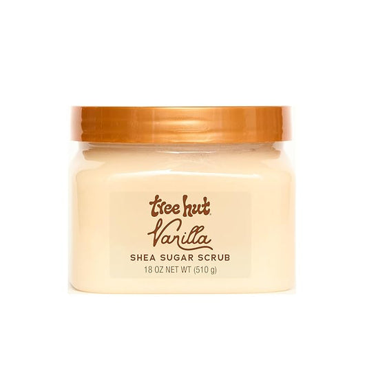 Tree Hut Vanilla Shea Sugar Exfoliating & Hydrating Body Scrub, 18 oz