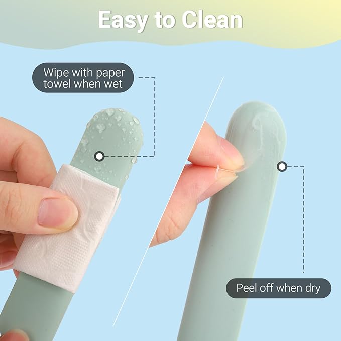 Gartful 6PCS Silicone Spatula Sticks, Non-Stick Epoxy Resin Mixing Sticks Scraper Tools, Reusable Stirring Rods for Resin, Paint, Waxing, Liquid, Arts Crafts Supplies, Facial Mask, Light Green