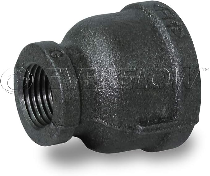SUPPLY GIANT CNSD1140 1-1/4 X 3/8 Black Malleable Iron Reducing Coupling, 1-1/4 in. x 3/8