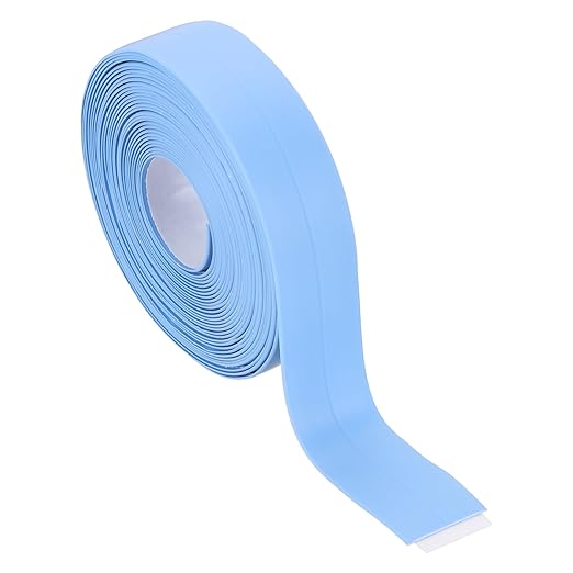 PATIKIL 1" x 16.4 ft Caulk Tape, Caulk Strips PVC Self Adhesive Caulking Tape Waterproof Edge Protectors for Bathroom Accessories Kitchen Countertop, Blue