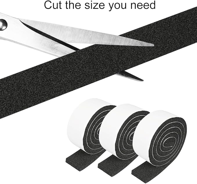 3 Rolls 2 Inch W 1/2 Inch T Weather Stripping Air Conditioner Open Cell Foam Seal Tape, Window Insulation High Resilience Seal Strip for Doors Window,Total 16FT