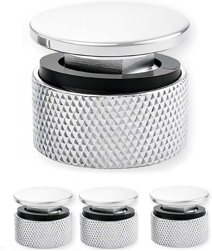 4 Pack Aluminum Alloy Welding Helmet Fasteners with Non-Slip Silicone Washer - Durable Pipeliner Replacement Parts (Silver)