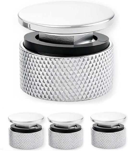 4 Pack Aluminum Alloy Welding Helmet Fasteners with Non-Slip Silicone Washer - Durable Pipeliner Replacement Parts (Silver)