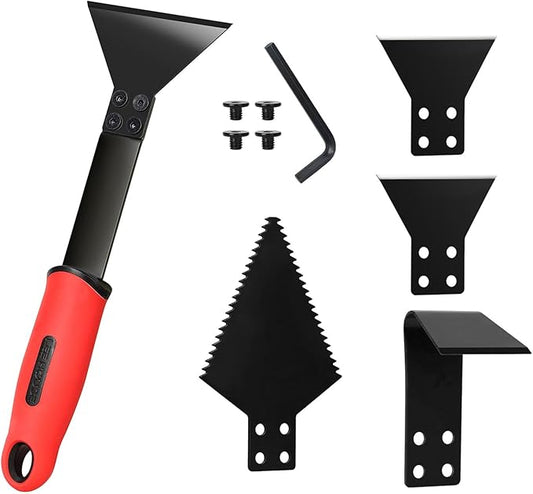 Grout Removal Tool, Tile Grout Scraper Saw, Caulk Remover,Multifunctional Scraper Tool Set with Detachable Blades for for Removing Paint, Wallpaper, Glue, Stains, Putty
