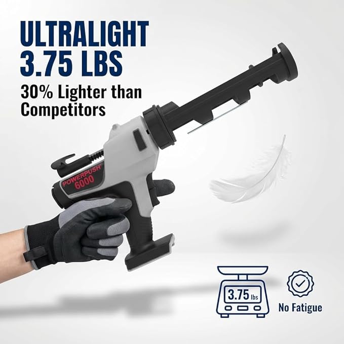 Heavy Duty Caulking Gun | 18V Cordless Drive | 10oz Cartridges 300ml | Compatible with M18 Battery | Tool Only | No Drip Professional Calking for Painters, DIYers