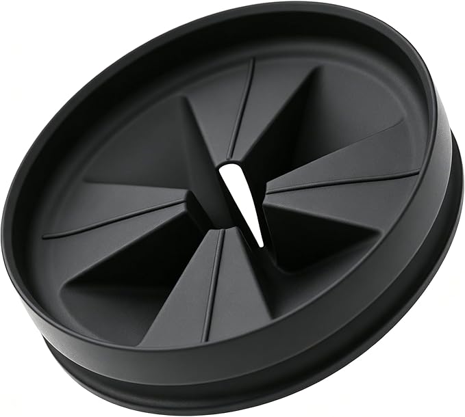 3 3/8" Garbage Disposal Splash Guard, QCB-AM Sink Baffle Replacement for InSinkErator Evolution Series, Upgraded Removable Quiet Collar Drain Plugs, Garbage Disposer Accessories, Black