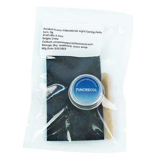 UV Putty 5g—365-405nm Fast Cure, Sand & Paint Ready, Opaque Multi-Surface Repair Filler for Crafts & 3D Prints