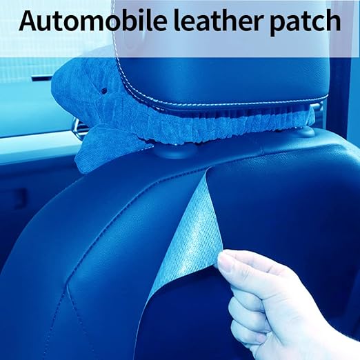Self adhesive leather repair tape for large furniture, 17.78X78.8 inch refurbishment repair sticker for repairing torn sofa, furniture, car seat, leather repair patch, vinyl repair kit (blue)