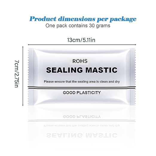 Waterproof Sealant Clay, Moldable Sealing Clay Wall Repair Putty, Waterproof Sealant Mastic Hole Filler for Wall Hole AC Duct Pipe Drainage, 6 Pack