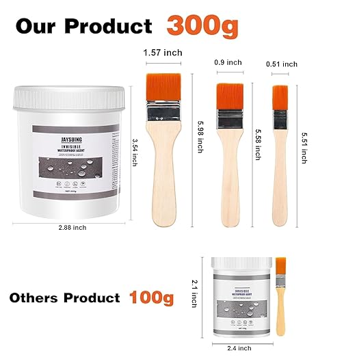 21 OZ (600g) Transparent Waterproof Coating,Super Strong Waterproof Anti-Leakage Agent,Waterproof Insulating Sealant,Invisible Waterproof Agent Roofs,Walls, Garden,Bathroom,Kitchen Indoor (2)