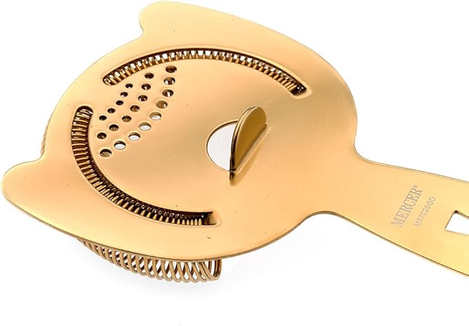 Barfly Heavy Duty Spring Bar Strainer, Gold Plated
