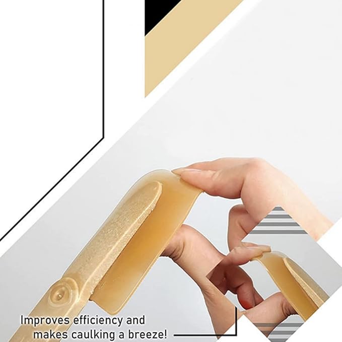 Dzrige Caulk Finishing Tool Rubber Spatula Spreader Smooth Grout Sealant Silicone Caulking Tool for Kitchen Bathroom Floor Sealant Sealing, 4 Size Set