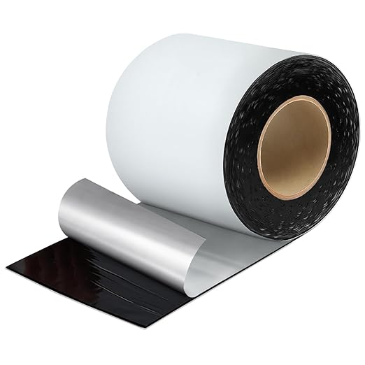 BXI Fluorocarbon Film Asphalt Waterproof Tape, 4 Inches X 32 Feet, Weatherproof Sealing Membrane, Self-Adhesive SBS Modified Bitumen Flashing Sealant Patch, Seam Leak for Roof Window Driveway Repair