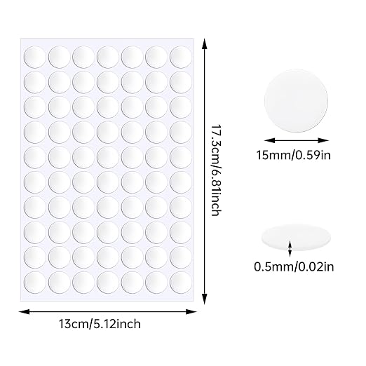 JANYUN 140 Pcs Double Sided Sticky Dots Removable Round Putty Clear Double Sided Tape for Crafts No Trace Sticky Tack Adhesive Tape (15 mm)