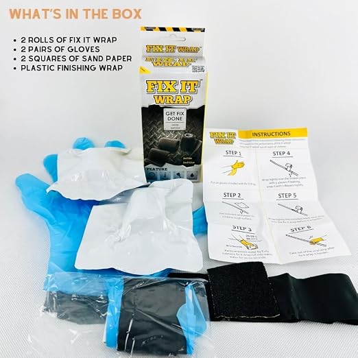 OrthoTape Fix It Wrap 2 INCH X 50 inch | Repair Wrap | Strong Fiber Weld Fix Reinforcement Repair -2 Pack