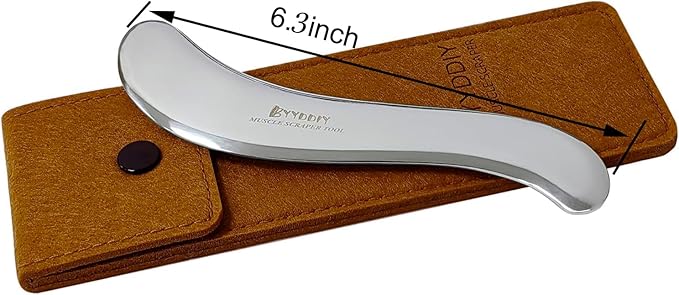 BYYDDIY 6.3 inch Stainless Steel Gua Sha Tool & Muscle Scraper Tool & Gua Sha Facial Tools (S.S)