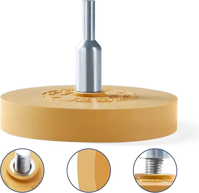 Decal Remover Eraser Wheel Rubber Eraser Wheel Adhesive Remover Wheel for Cars Sticker Remover Tool Removes Pinstripe Stripe Vinyl Tape and Graphic
