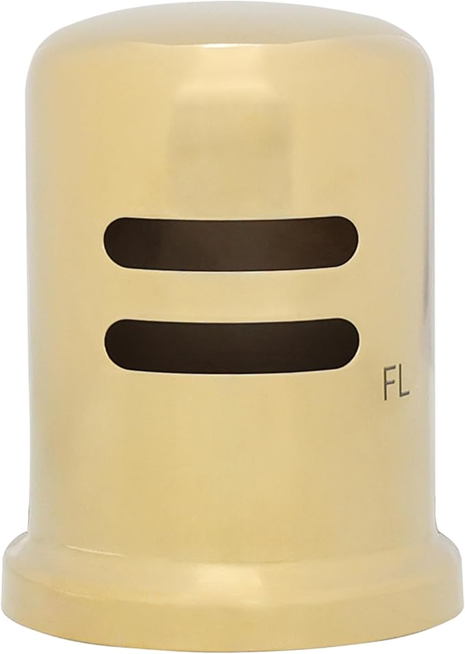 Westbrass A201-1-01 1-3/4" x 2-3/4" Solid Brass Air Gap Cap Only, Skirted, Polished Brass
