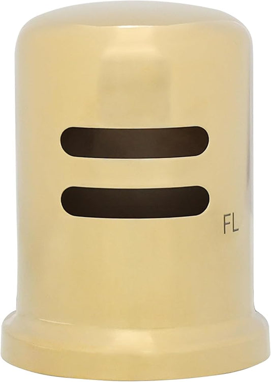Westbrass A201-1-01 1-3/4" x 2-3/4" Solid Brass Air Gap Cap Only, Skirted, Polished Brass