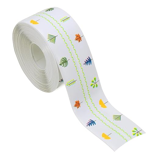 PATIKIL Caulk Tape Waterproof Self Adhesive, PVC Toilet Caulking Sealant Strip Bathtub Caulk Sealing Strip Tape for Bathroom Kitchen Countertop, Autumn Leaves (1.5 Inch x 10.5 Ft)