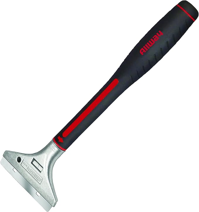 ALLWAY WPS Aluminum-Headed Multi-Purpose Wall Scraper and Stripper with 4" Blade and 12" Handle