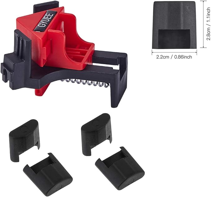 90 Degree Angle Clamps, Woodworking Corner Clip, Right Angle Clip Fixer, Set of 4 Clamp Tool with Adjustable Hand Tools (red4)