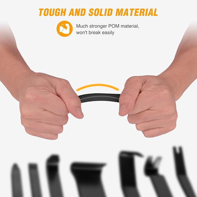 GOOACC 8PCS Auto Trim Scratch Removal Tool Car Audio Dash Panel Window Molding Fastener Remover Tool Kit-Black