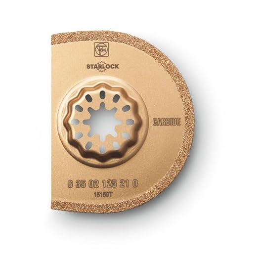 Fein Starlock Carbide OEM Segmented Saw Blade - Precise Tile Grout Removal, Plaster Cutting and Porous Concrete Work, Extra Thin Version, 2-15/16" Diameter, 3/64" Kerf, 5-Pack - 63502125230