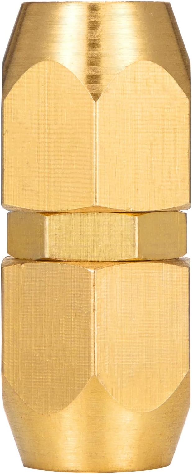 4PCS Soild Brass Air Reusable Hose Splicer For 3/8-Inch ID Hose,3/8" Air Hose Repair Fitting