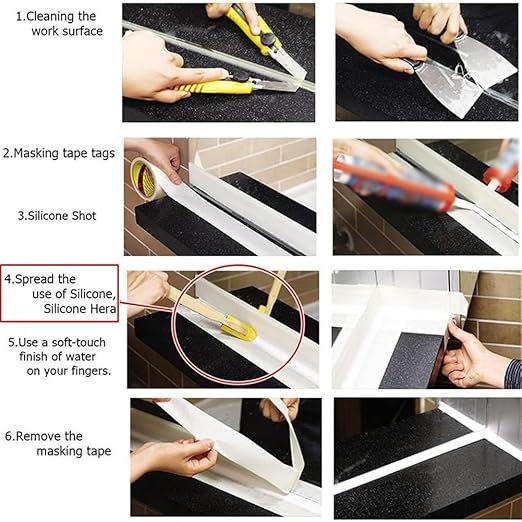 Caulk Caulking Silicone Sealant Finishing Tool Spreader Spatulas Applicator Rubber Tools 2 Size Set (1.4 Inch, 1.7 Inch)