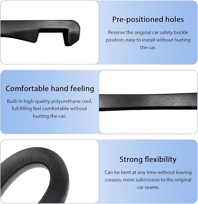 2 PCS Car Seat Gap Filler, PU Leather Car Seat Side Gap Filler to Fill The Gap Between Seat and Console, Universal Car Seat Gap Filler to Prevent Item from Falling for Most Vehicles (Black)