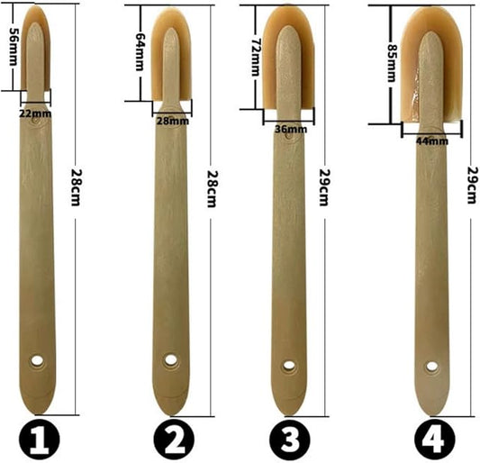Dzrige Caulk Finishing Tool Rubber Spatula Spreader Smooth Grout Sealant Silicone Caulking Tool for Kitchen Bathroom Floor Sealant Sealing, 4 Size Set
