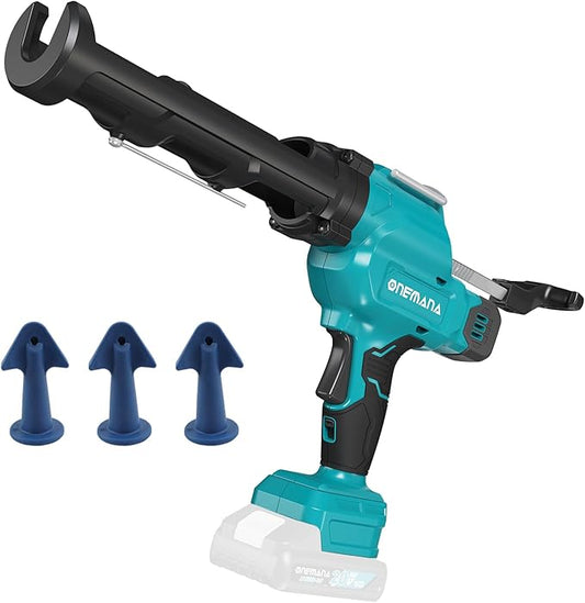 20V Caulking Gun Anti-drip Caulk Gun with 10oz/300ml Led Light Caulking Gun Tool 6 Adjustable Speeds Caulking Tool for Filling (Tools Only)