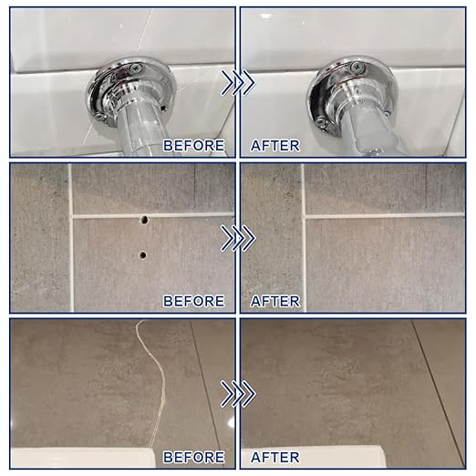 Tile Repair Kit, Ceramic Tile Chips & Cracks Repair Kit(Color Match), Porcelain Tile Repair Kit with Super Strong Adhesion, Fix Chips, Cracks and Holes on Ceramic Tile, Porcelain, Acrylic, Fiberglas