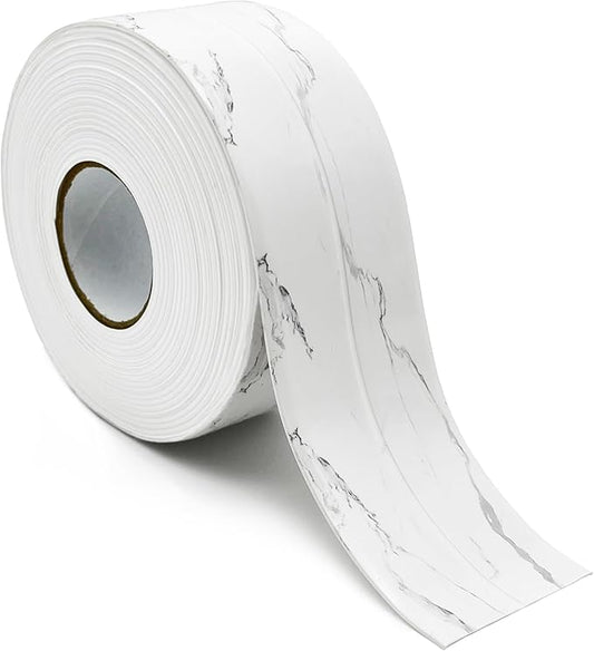 UIOCSSC Caulk Tape Strip, 1.5" x 10.5Ft Self Adhesive Bath & Kitchen Sealant Strip, PVC Waterproof Sealing Tape for Bathtub Toilet Bathroom Shower Kitchen Sink