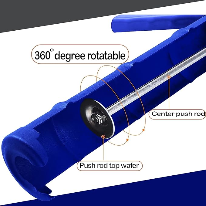 ADAK - Professional Caulking Gun, 10:1 Thrust Ratio, Caulking Gun No Drip, Hand Tool for Silicone & Sealant Application, Smooth Pressure Caulk Gun, Caulking Gun Tool (Blue)