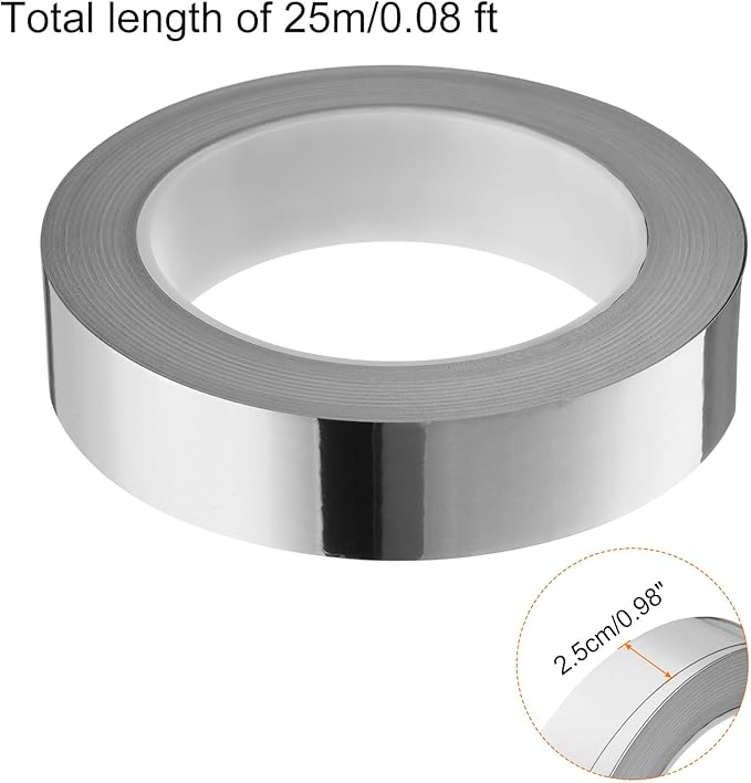 HARFINGTON 2Pcs Floor Tiles Silver Foil Lines Metallic Mirror Tape 0.98" x82 Ft Ft Self Adhesive Decor Floor Wall Seam Sticker Waterproof Gap Sealing Tape for Kitchen Bathroom Cabinet