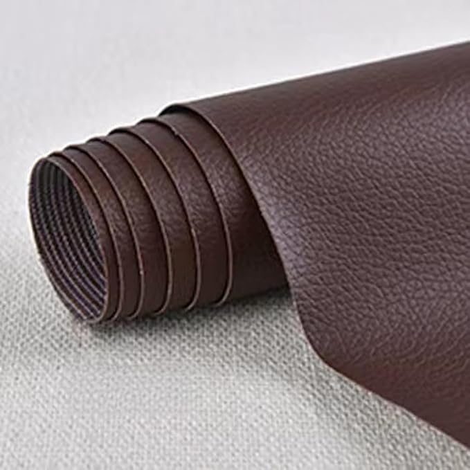 Self Adhesive Leather Repair Patch,Leather Repair Patch Tape Kit,Vinyl Repair Patches Waterproof for Couches,Furniture,Kitchen Cabinets,Car Seats (Dark Brown,9.84"×11.81")