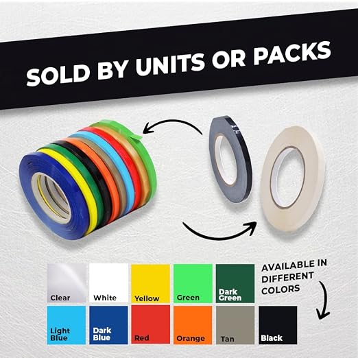WOD Tan Produce Poly Bag Sealing Tape, 1/2 inch x 180 yds. for Packaging and Sealing of Meat, Gifts, or Ice Bags BSTC24PVC