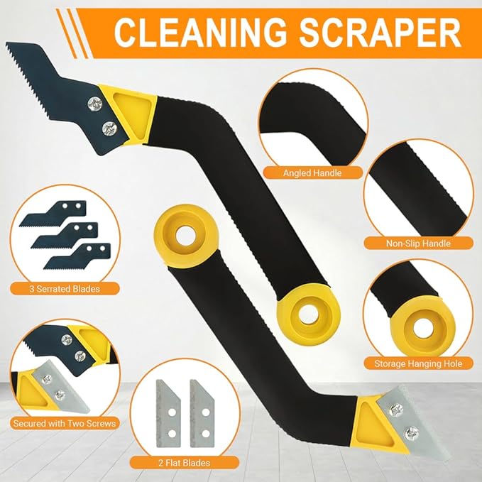 43 PCS Grout Removal Tool Kit, Tile & Sealant Remover Set with Grout Saw, Scrapers, Blades & Caulk Tools for Bathroom, Showers, Ideal for Tile Gap Cleaning and Repair