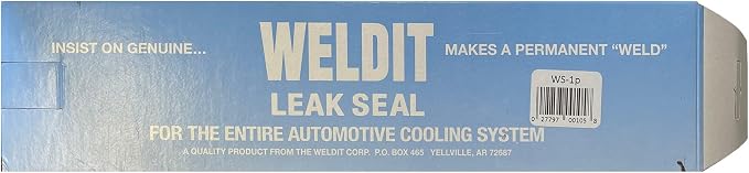 WELDIT WS-1P Radiator Cooling System Stop Leak Sealer 20 Grams - USA Made - 24 Vials
