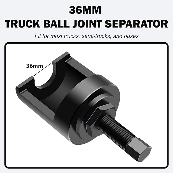 Ball Joint Removal Tool Heavy Duty Truck Ball Joint Separator Universal 36mm Forks Ball Joint Puller Compatible with Class 3–8 Trucks and Equipment