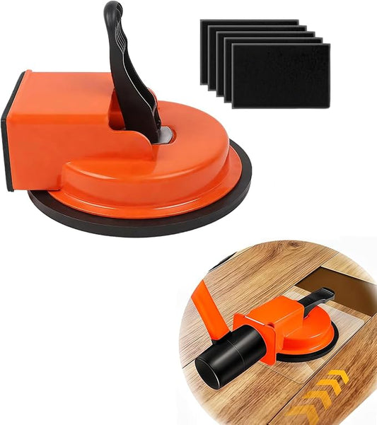 Floor Gap Fixer Tool, Newly Laminate Floor Gap Repair Tool, Enhanced Vacuum Suction Cup, Floor Suction Cup Tool for Gaps, Vinyl, Wood & Tile Flooring (Orange)